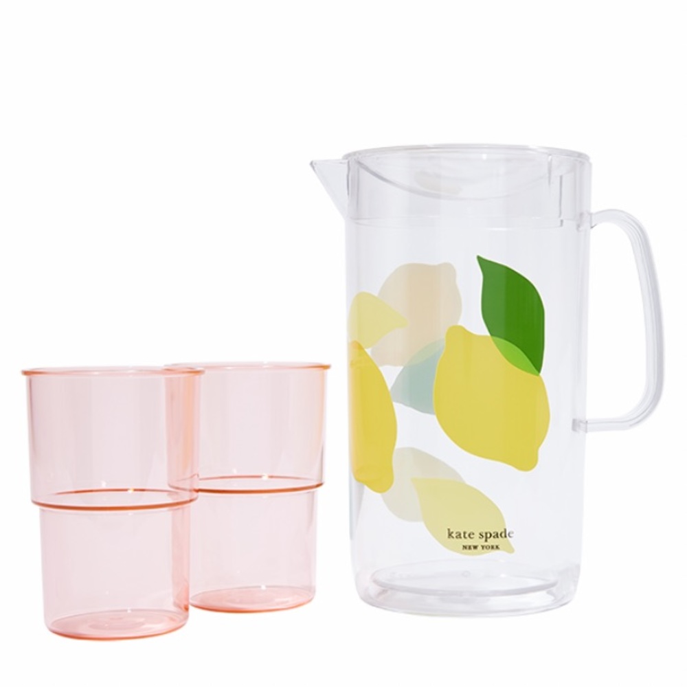 Kate Spade New York Lemon Pitcher & Cups